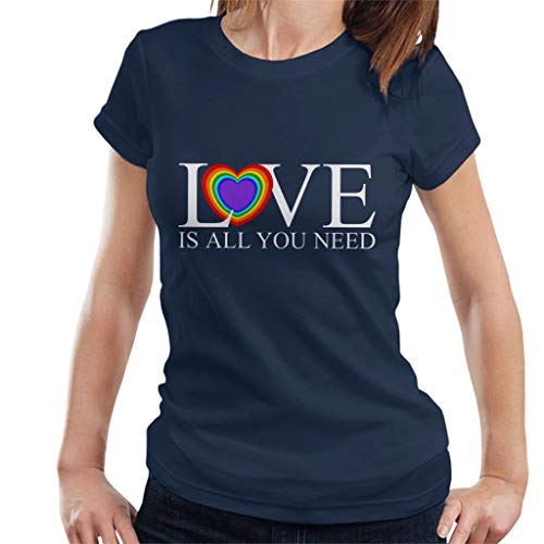 Image of Cloud City 7 Love is All You Need Rainbow Heart Women's T-Shirt