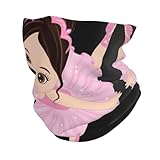 Little Ballerina Dancing Girl - Máscara facial para el cuello, máscara facial ligera que absorbe la humedad, máscara deportiva, calentador de cuello para invierno