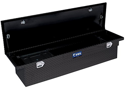 UWS TBSD-69-SL-LP-BLK Black Single Lid Slim Line Aluminum Toolbox with Beveled Insulated Lid