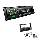 Pioneer MVH-S120UBG 1-DIN Autoradio mit grüner Beleuchtung und USB kompatibel mit Android-Smartphones inkl. Einbauset passend für Skoda Fabia Facelift 2004-2007 schwarz