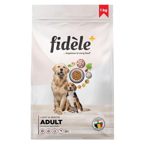 Image of Fidele+ Dry Dog Food 1 Kg Senior & Overweight Dogs Complete & Balanced Diet Supports Weight Control, Joints & Immunity No Artificial Flavours, Preservatives