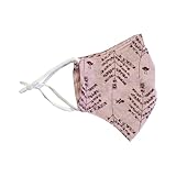 Save the Girls Tiny Tree Mask (Pink) – Adjustable Fashion Face Mask – Cute Face Mask Made of Polyester, Rayon, and Spandex – Womens Fashion Reusable Mask