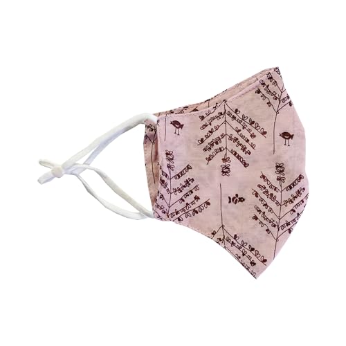 Save the Girls Tiny Tree Mask (Pink) – Adjustable Fashion Face Mask – Cute Face Mask Made of Polyester, Rayon, and Spandex – Womens Fashion Reusable Mask