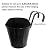 OGIMA 4pcs Hanging Flower Pots, Metal Iron Wall Planter Indoor/Outdoor for Railing Fence Balcony Garden Home Decoration with Detachable Hooks