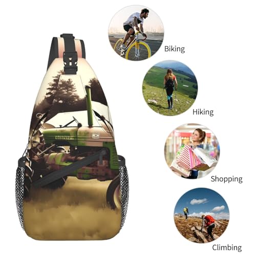 Mochila Sling Negra para Senderismo y Viaje miniatura 5