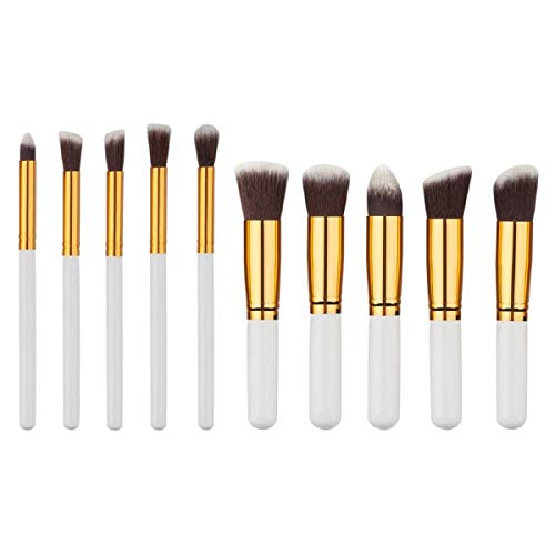 K.Y.L.Plus Makeup Brushes -Set of 10 Pieces (White)