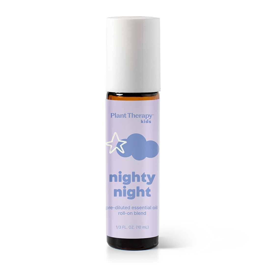 Kids Nighty Night Essential Oil Blend for Sleep 10 mL (1/3 oz) Pre-Diluted Roll-On 100% Pure, Natural Aromatherapy, Therapeutic Grade
