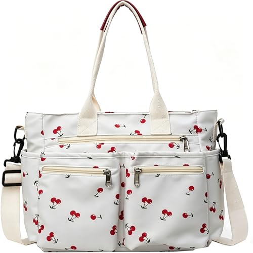 Image of Leopard Print Tote Bag for Women Everyday Work Cheetah Tote Canvas Shoulder Bag with Multiple Pockets for Travel Daily Use