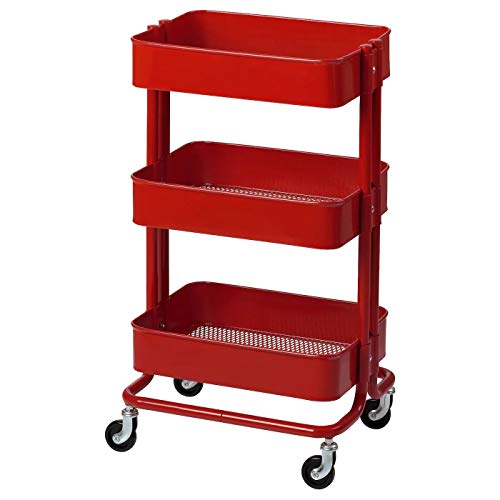 Ikea RÅSKOG Carro, rojo, 35x45x78 cm (13 3/4x17 3/4x30 3/4