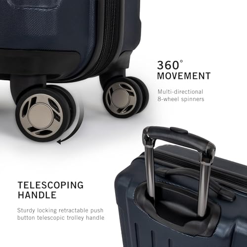 Image of Kenneth Cole Reaction Renegade Collection, Navy Blue, 3-Piece Set (20 inch /24 inch /28 inch), Navy Blue, 3-Piece Set (20 inch /24 inch /28 inch), Renegade Collection