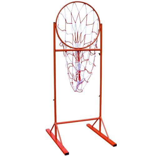Portable Basketball Rim Net, Diameter 1.8ft Passing Target Net, Basketball Goals Outdoor 4-6 ft Adjustable Height, Junior Basketball Hoop Passing Machine product image