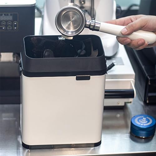 Pulitore Automatico per Portafiltro del caffè - Pulisce i Fondi di caffè in Pochi Secondi per Baristi e Appassionati di caffè (Argento)