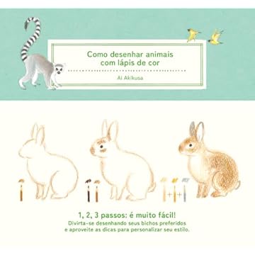 Capa do livro Como desenhar animais com lápis de cor