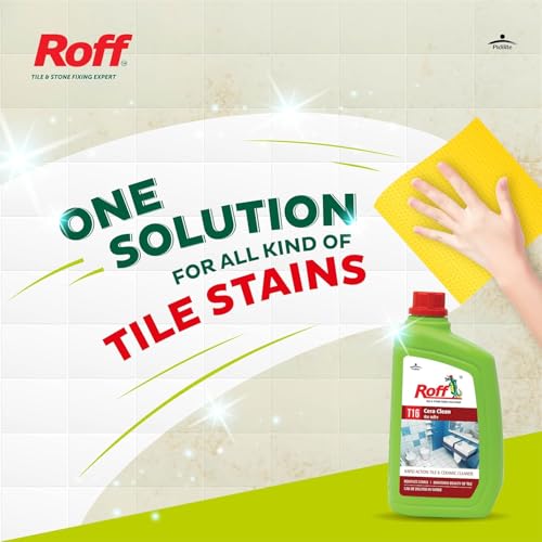 Image of Pidilite Roff Cera Clean All Purpose Tile, Floor & Wall Cleaner 1 Ltr Pack of 12, Advance, Bedroom & Bathroom Floors, Removes Grease, Dirt & Tough Stains