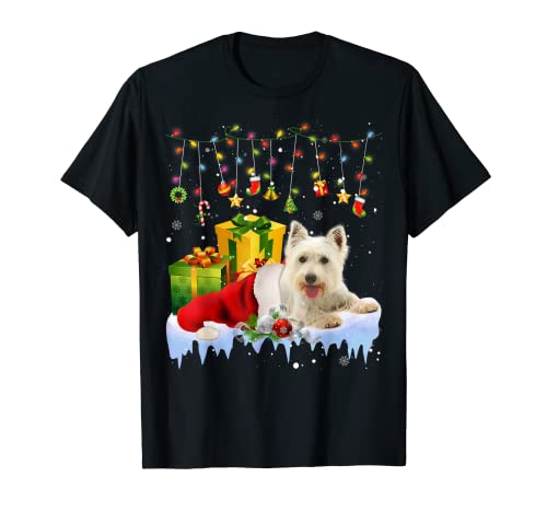 Westie - Pijama de Navidad con diseño de Papá Noel Camiseta