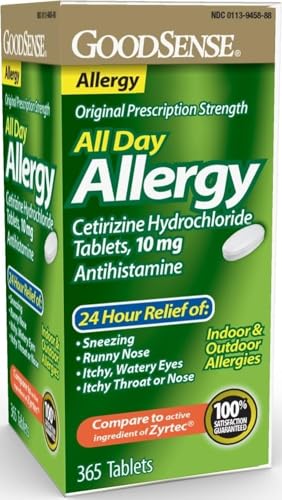 GoodSense 24 Hour Allergy Relief, Cetirizine...