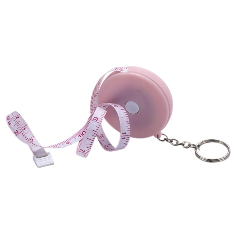 Cinta métrica retráctil de 5 uds., Cinta métrica de 150cm for medir el Cuerpo(Light Red)