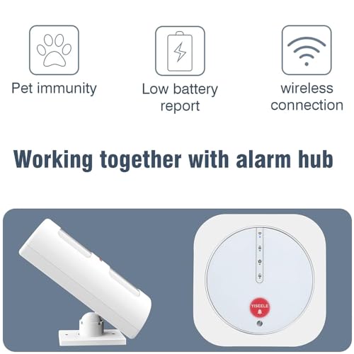 YISEELE Detector PIR de Movimiento Inmunitario Inalámbrico para Mascotas para Seguridad Sistema de Alarma Wi-FI gsm en el Hogar - Image 7
