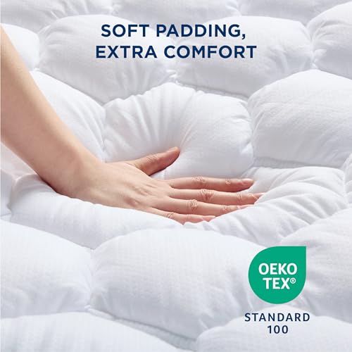 Bedsure USA6E6AW2SU Short Queen Mattress Pad - Soft Cooling Mattress Pad Rv Queen thumb #2
