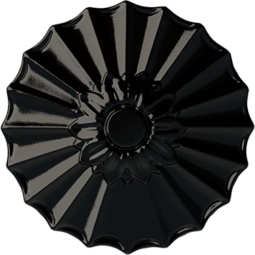 Image of 9 inchOD x 1 3 /8 inchP Shakuras Ceiling Medallion (Fits Canopies up to 1 3 /8 inch), Hand-Painted Black Pearl