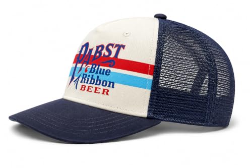 Image of AMERICAN NEEDLE Pabst Blue Ribbon PBR Beer Unisex Adjustable Snapback Baseball Hat