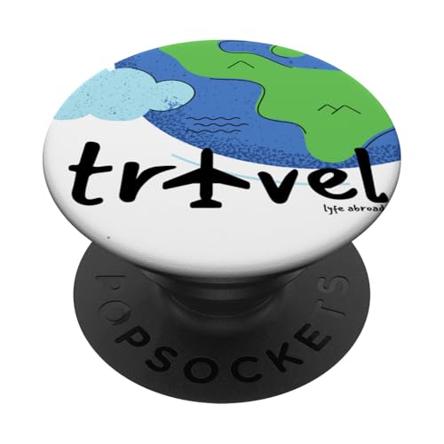 Viaja por el mundo Equipo lindo y divertido para aventuras sobre la marcha PopSockets PopGrip Adhesivo