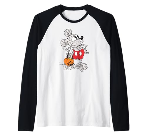 T-shirt raglan Mickey Mouse momie à paillettes Disney pour un style baseball décontracté