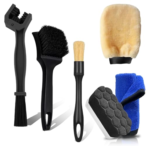TOAINRSI Motorcycle Cleaning Kit, Motorcycle Detailing Wash Kit, Motorcycle Cleaner Brush Tools