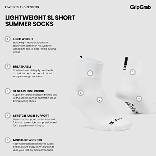 GripGrab Lightweight SL Performance Summer Cycling Socks Eyecatching 2 Lengths Road Mountain Gravel Bike Indoor Cycling Socks2