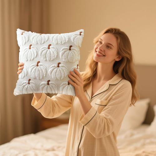 KSKBLZDJD Halloween Pillow Covers Soft Plush Pumpkin Decor Fall Decorations - image 6
