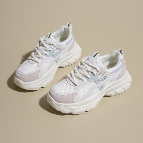 YAXE Women's Chunky Platform Walking Sneakers Mesh Breathable Non Slip Casual Fashion Shoes4