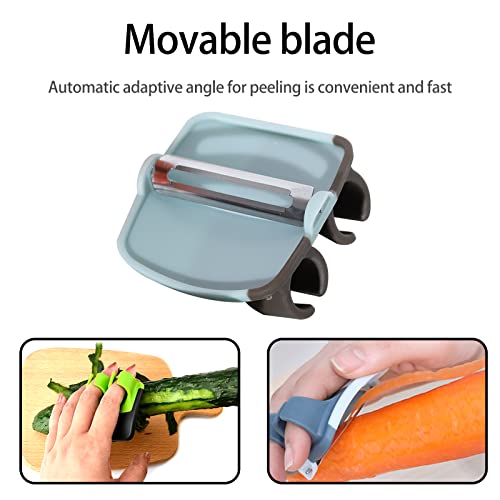 4Pcs Palm Fruit Peeler, Silicone Finger Grips Peeler, Finger Potato Peeler, Hand Vegetable Peeler With Comfortable Rubber Finger Grip For Pumpkin Carrot Cucumber Potato Peeling #TOP2