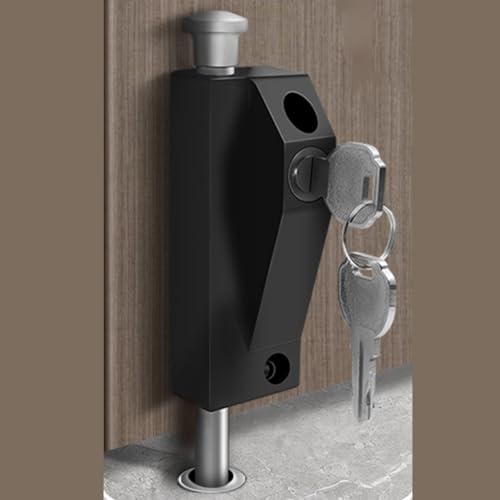 Cerradura de cierre de suelo de compresión, pestillo de palanca sellado antirrobo de aleación de aluminio con llaves, perno de resorte automático de seguridad para cocina y sala de estar