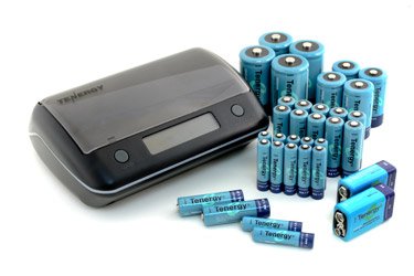 Tenergy TN190 Universal Smart Charger with labeled components