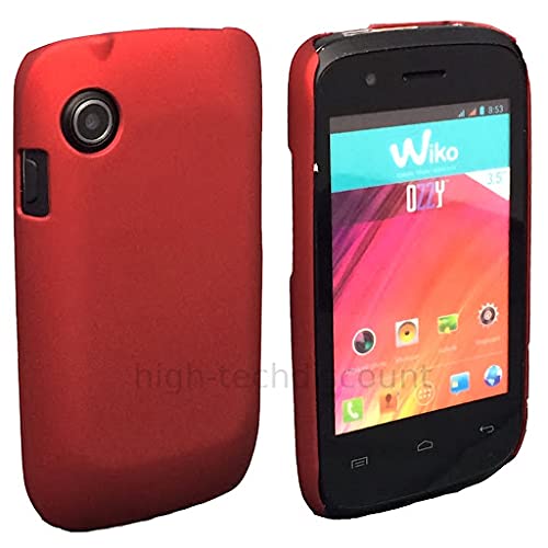 htdmobiles Housse Etui Coque Rigide pour Wiko Ozzy + Film ecran - Rouge Rigide