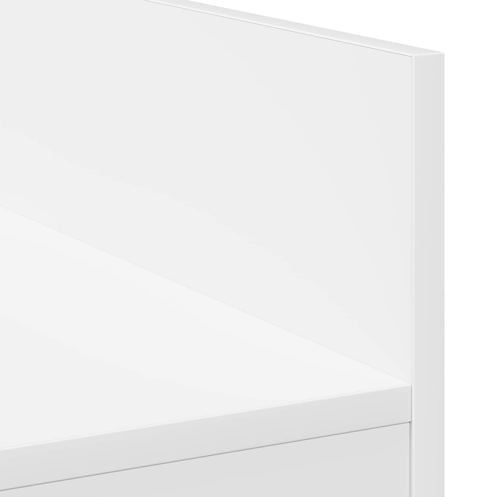 vidaXL Tavolo da DJ bianco, 82 x 45 x 102 cm, in legno di ingegneria, tavolo DJ a forma di U, spazio moderno ed ergonomico, attrezzatura audio multifunzionale, stazione professionale