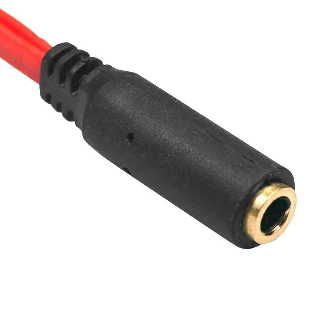 Ociodual TRRS 3.5mm Female Jack to 2 TRS Dual AUX Male Mic Microphone Audio Y Splitter Cable Adapter Red for Headphone Headset - Image 4