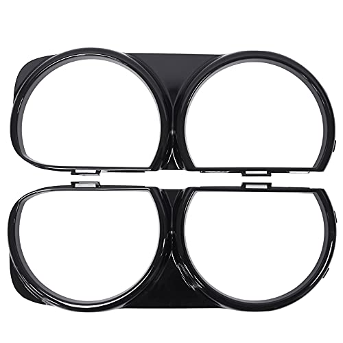 MOTOKU Headlight Bezel Covers Black for Dodge Challenger 2015-2023