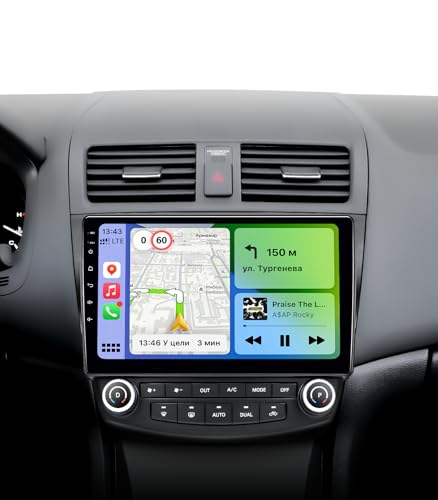 OHREX Car Radio Stereo for Honda Accord 7th 2003 2004 2005 2006 2007 4Core 2+64G 5G WiFi 10 IPS HD Touch Screen Wireless CarPlay Android Auto 1080P Backup Camera AM FM SWC Bluetooth