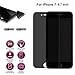 Screen Protector For iPhone 7 Case [4.7inch], Gotd Anti-Spy Privacy Tempered Glass Screen Protector Design Protective Film for iPhone 7 (Black)