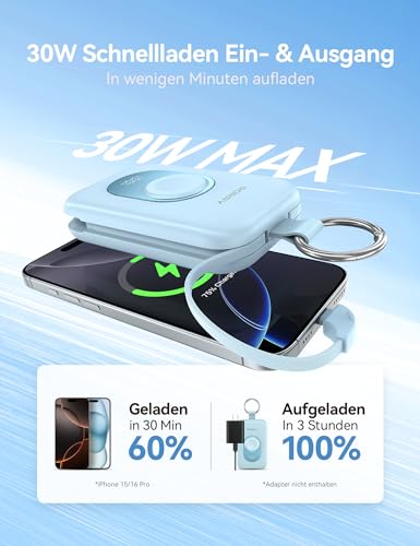 RORRY CharmGo Powerbank,20000mAh Power Bank 30W PD Schnellladung – Ansicht 5