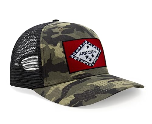 Image of International Tie State Hat for Men and Women, Adjustable Snapback Trucker Baseball Cap with Embroidered Patch