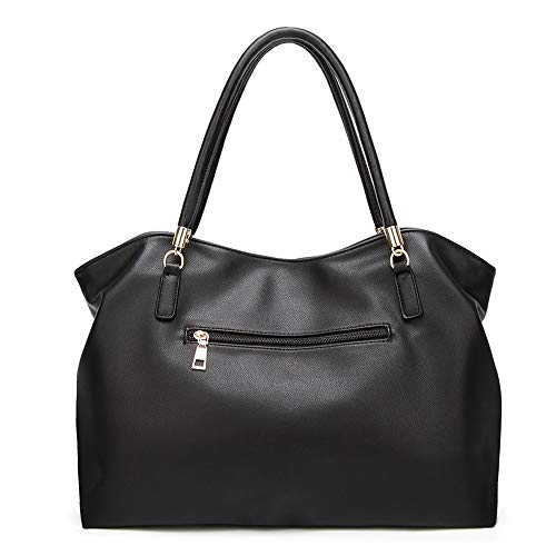 Cayla Women Purses and Handbags Tote Shoulder Bag Top Handle Satchel Bags for Ladies (black)2
