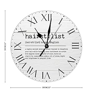 Hairstylist Definition PVC Clock Primitive Quotes Large Wall Clock Roman Numerals Clock Dictionary Artwork 12in Silent Non-Ticking Clock for Bathroom Bedroom Living Room Office Home Hairstylist Definition PVC Clock Primitive Quotes Large Wall Clock Roman Numerals Clock Dictionary Artwork 12in Silent Non Ticking Clock for Bathroom Bedroom Living Room Office Home