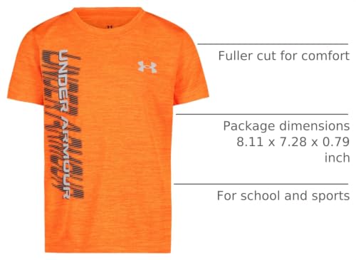 Image of Under Armour Boys' Short Sleeve Wordmark Graphic T-Shirt, Lightweight & Breathable, Relaxed Fit
