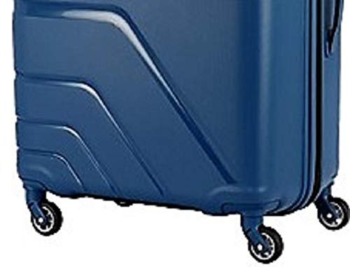 Image of American Tourister 4 Wheel Trolley Bag for Travel | Upland Spinner 79 Cms Polypropylene Hardsided Large Check-in Luggage Bag | Suitcase for Travel | Trolley Bag for Travelling, Marine Blue