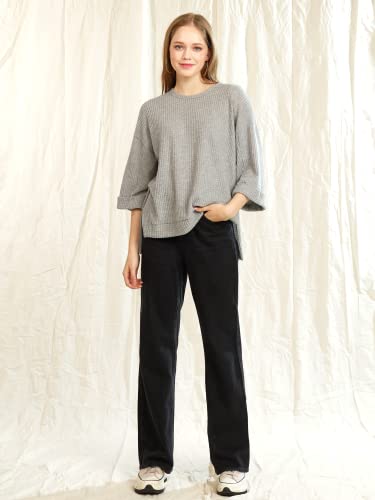 Image of noflik Comfy Oversized High Low Long Sleeves Tops for Women