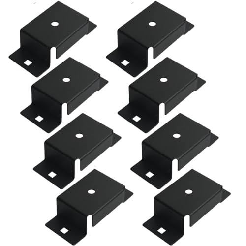 Voittozege 8 Pcs Trailer Stake Pocket Stainless Steel Trailer Stake Pocket Fit 2 x 4 Lumber Uprights Uprights Trailer Stake Pocket Brackets Metal Trailer Rail Brackets for Flat Beds and Trucks