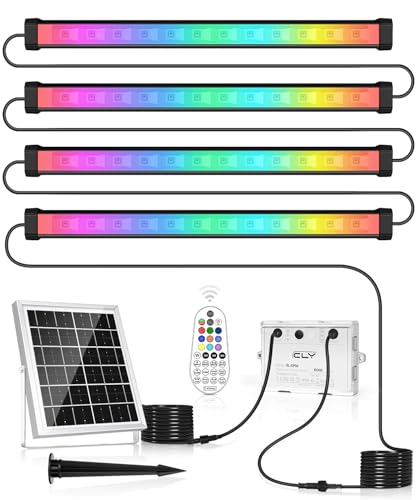 Spot solaire extérieur multicolore RGB pour éclairage de jardin et projecteur étanche IP66