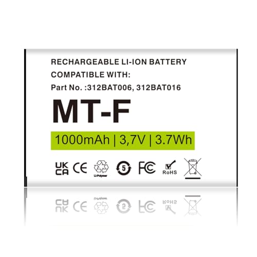 Akku für AVM Fritz!Fon MT-F C5 C4 M2 Wiederaufladbare 1000mAh 3.7V Li-Ionen Ersatzakku kompatibel mit Original AVM Fritz!Fon 312BAT006/016 1 Stück